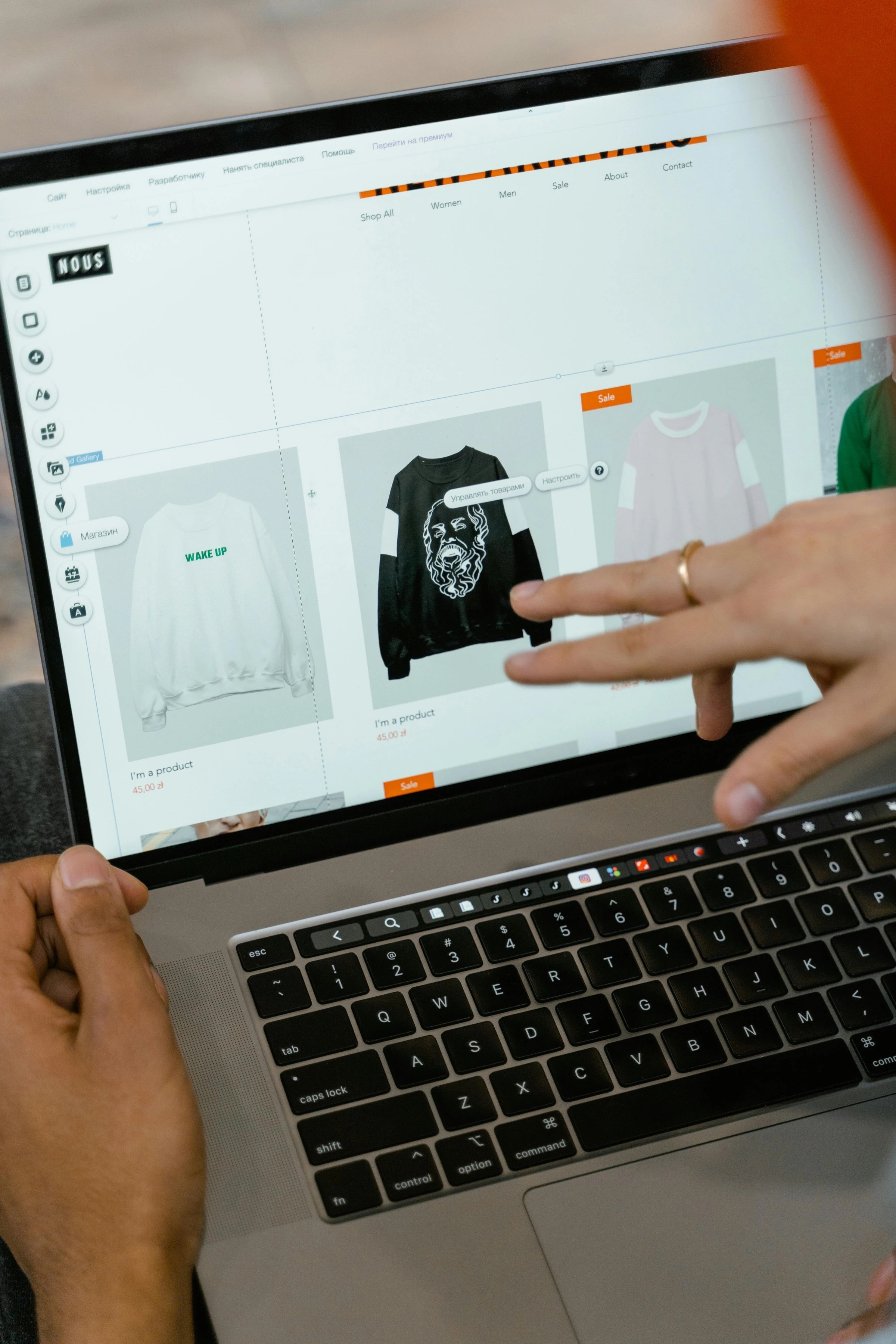 WooCommerce storefront on desktop