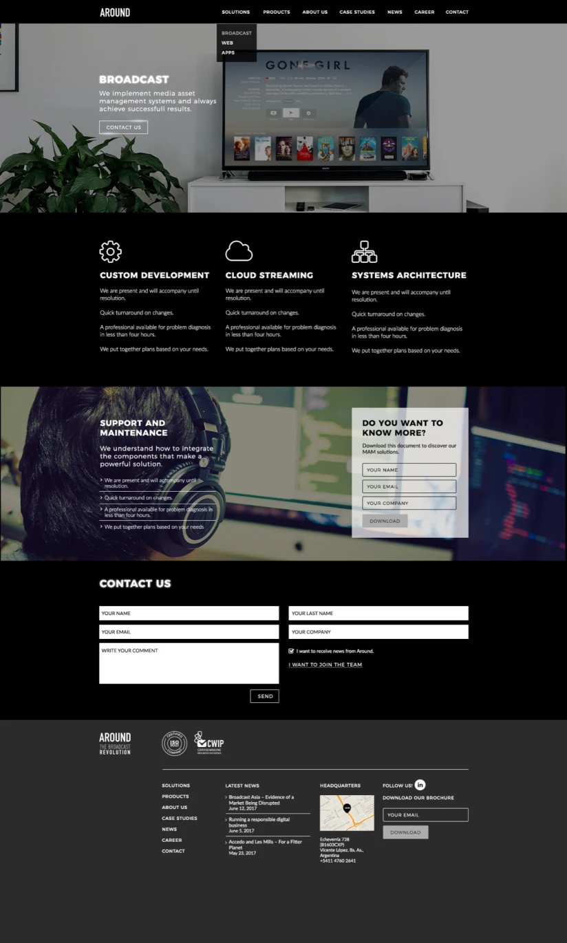 Around Broadcast solutions