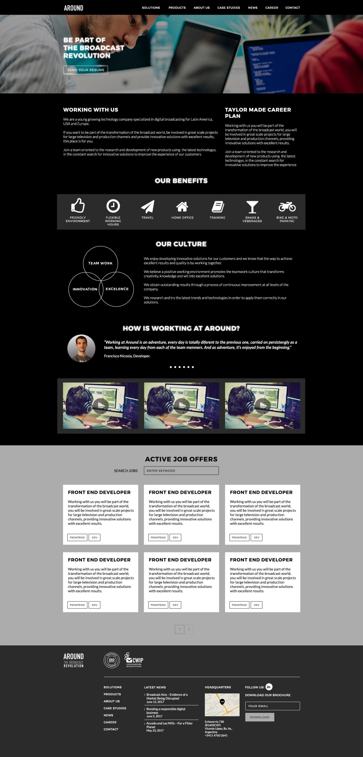 Around careers page