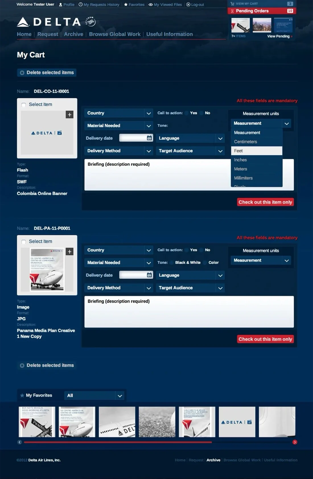 Delta advertising app — shared brand resource repository