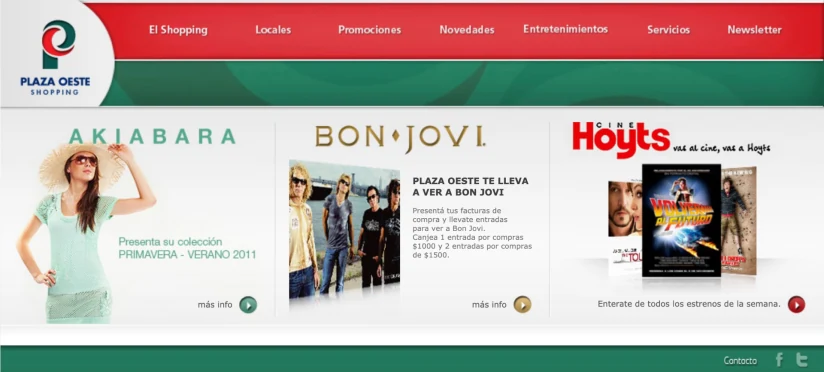 Plaza Oeste Shopping — Bienvenido a Plaza Oeste, mall history and amenities