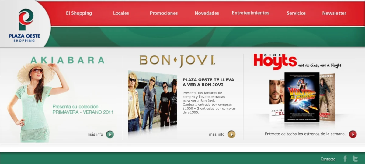 Plaza Oeste Shopping — Bienvenido a Plaza Oeste, mall history and amenities