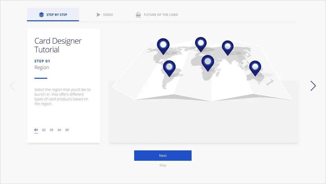 Visa Card Designer — choose card style
