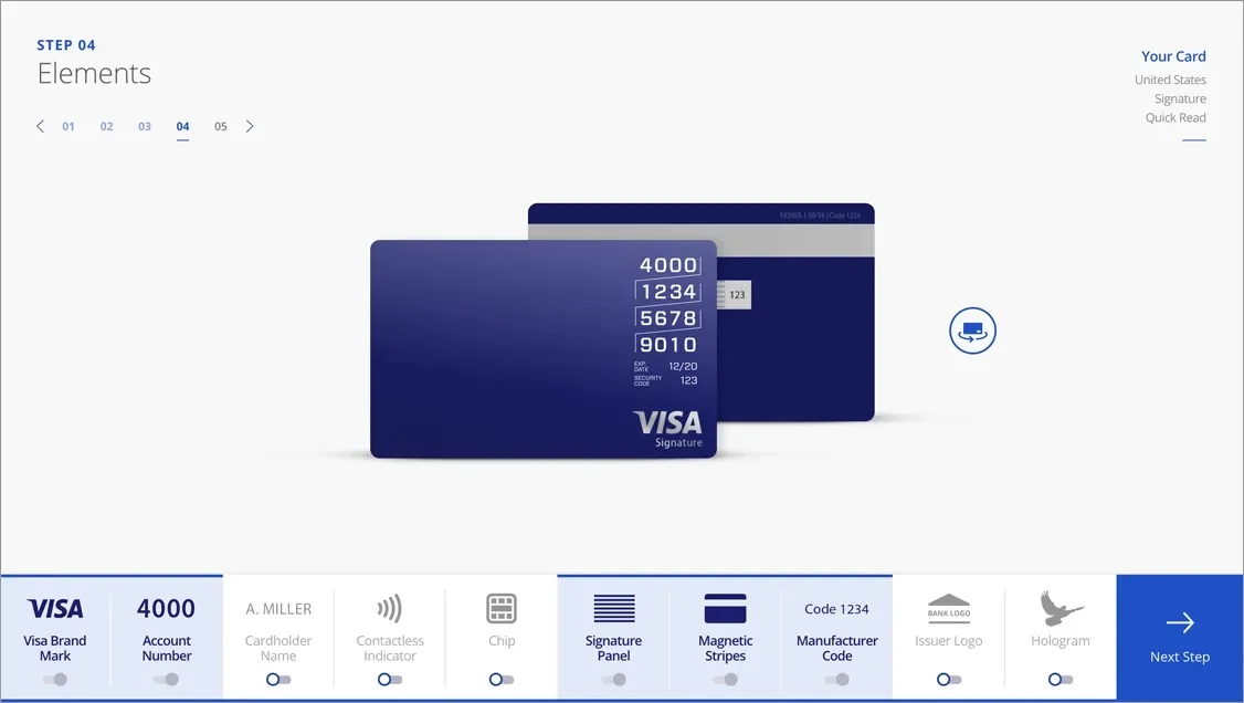 Visa Card Designer — request bank print