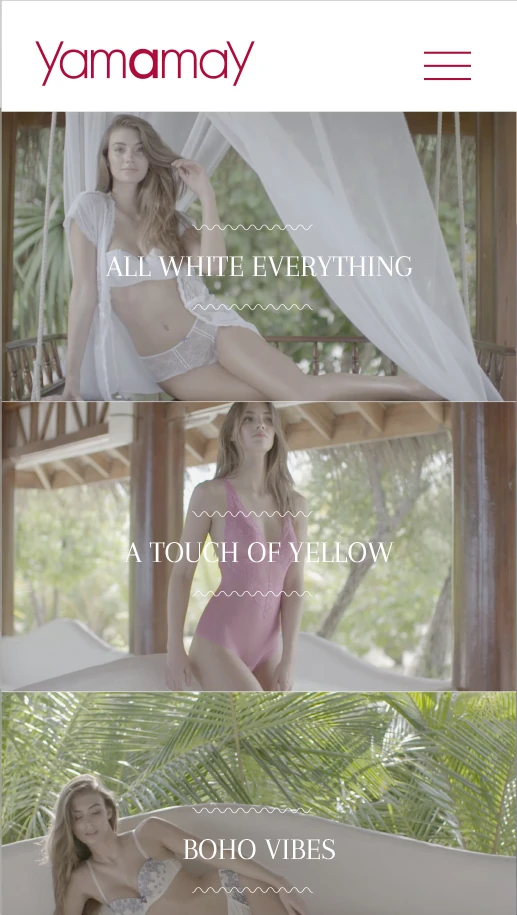 Yamamay mobile Boho Vibes sangallo cotton collection